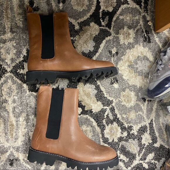 J. Crew Gwen lug-sole high-shaft Chelsea boots in leatherItem BA187* - Picture 4 of 5